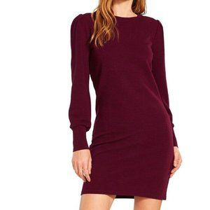 BB Dakota Bixby Ottoman Knit Long Sleeve Minidress Purple Size XS